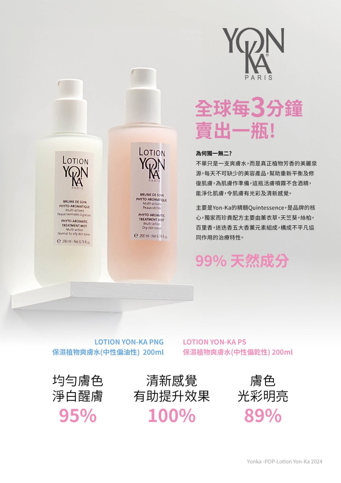 Yonka 保濕植物爽膚水（正常偏油性膚質）Lotion Yon-Ka PNG