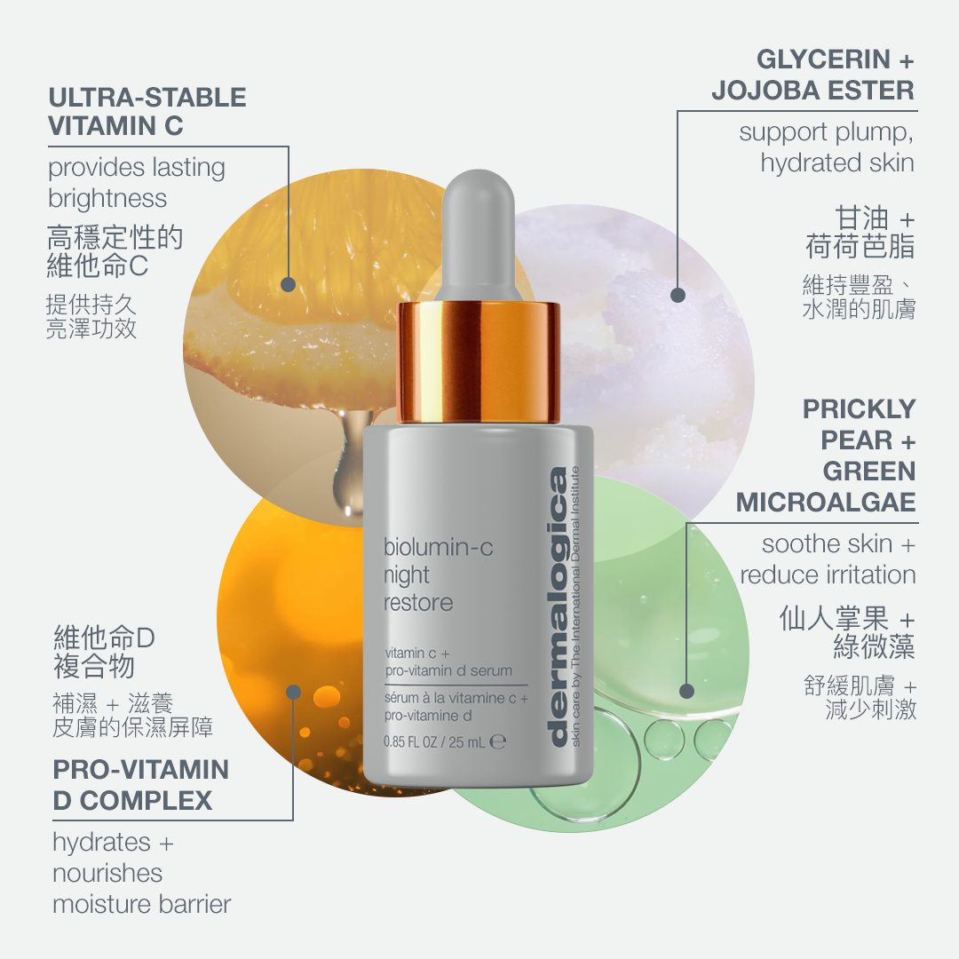 [香港行貨] dermalogica 維C活肌亮白晚間修復精華 biolumin-c night restore serum