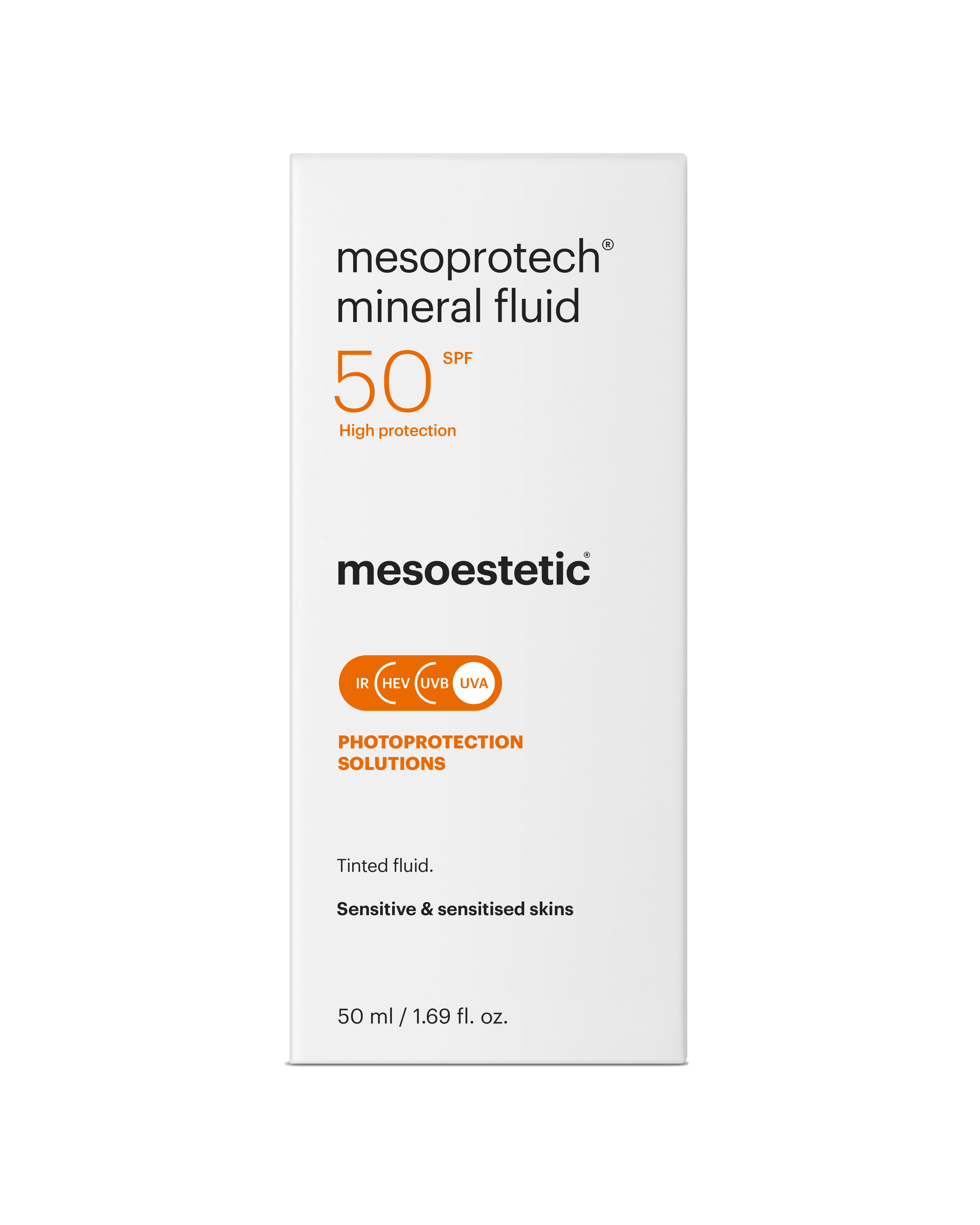 mesoestetic 全物理光子防曬乳 SPF50 (自然膚色) mesoprotech® mineral fluid (tinted fluid)